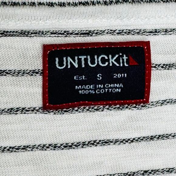 NWT UNTUCKit Leoville Regular Fit Long Sleeve Striped Shirt Blouse Size S Small - Picture 5 of 9